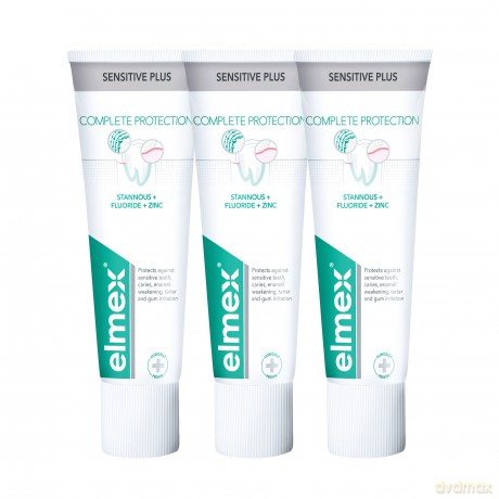 Elmex Toothpaste Sensitiv e Plus Complete Protection Tripack 3 x 75 ml unisex