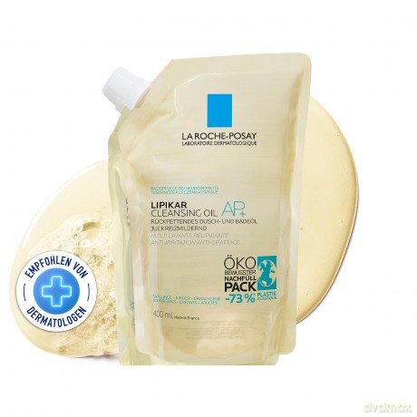 La Roche Posay Lipikar Huile Lavante AP + (Lipid-Replenishing Clean sing Oil) emollient shower and bath oil for sensitive skin - Volume: 400 ml - náhradní náplň unisex