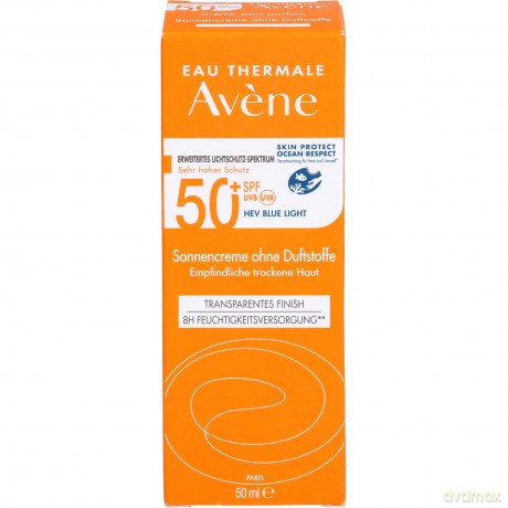 Avene Protective skin cream for dry and sensitive skin without perfume SPF50 + (Very High Protection Cream) 50 ml dla kobiety