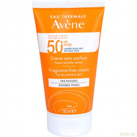 Avene Protective skin cream for dry and sensitive skin without perfume SPF50 + (Very High Protection Cream) 50 ml dla kobiety
