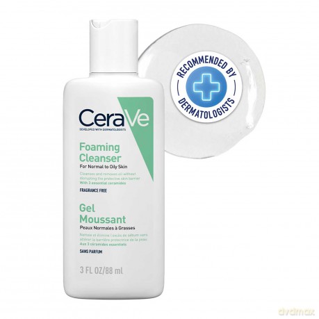 CeraVe Cleansing Foaming Gel for Normal to Oily Skin (Foaming Cleanser) - Volume: 88 ml unisex