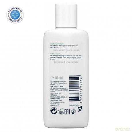 CeraVe Cleansing Foaming Gel for Normal to Oily Skin (Foaming Cleanser) - Volume: 88 ml unisex