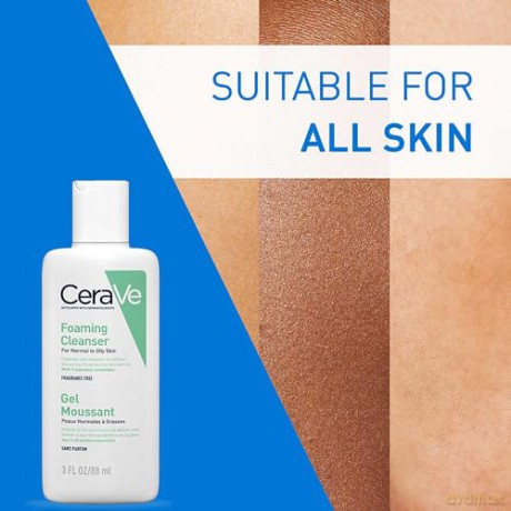 CeraVe Cleansing Foaming Gel for Normal to Oily Skin (Foaming Cleanser) - Volume: 88 ml unisex