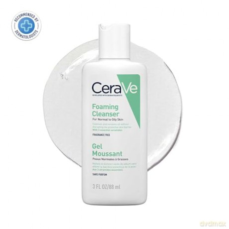 CeraVe Cleansing Foaming Gel for Normal to Oily Skin (Foaming Cleanser) - Volume: 88 ml unisex