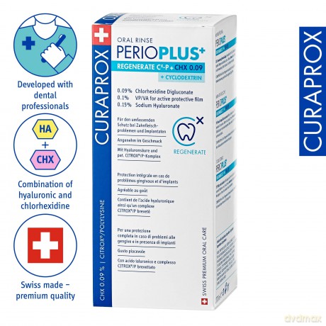 Curaprox Mouthwash Perio Plus+ Regenerate 200 ml unisex