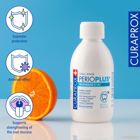 Curaprox Mouthwash Perio Plus+ Regenerate 200 ml unisex