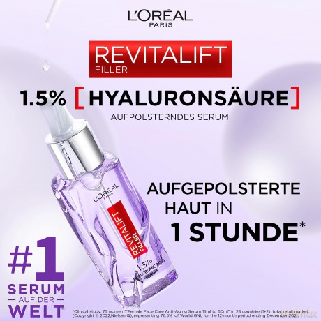 L´Oréal Paris Anti-wrinkle serum with 1.5% pure hyaluronic acid Revi talift Filler (Hyaluronic Acid Serum) - Volume: 50 ml dla kobiety