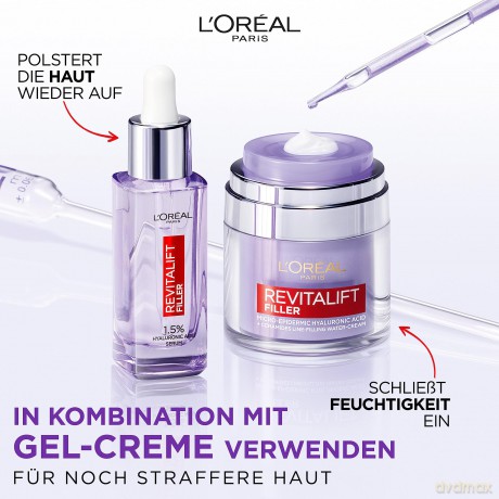 L´Oréal Paris Anti-wrinkle serum with 1.5% pure hyaluronic acid Revi talift Filler (Hyaluronic Acid Serum) - Volume: 50 ml dla kobiety