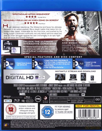 The Wolverine [Blu-ray 3D]+[Blu-Ray]