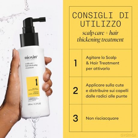 Nioxin Hair Treatment For Fine Slight Thinning Natural Hair System 1 (Scalp Treatment 1) 100 ml unisex