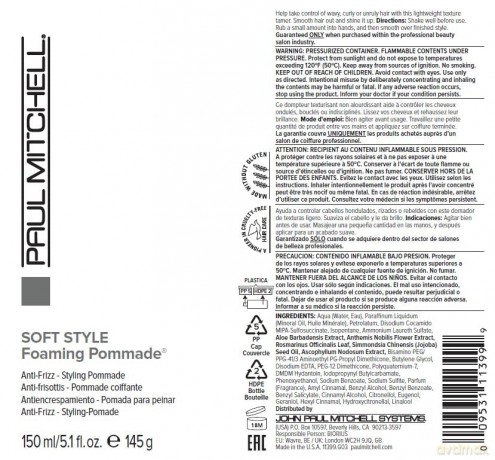 Paul Mitchell Smoothing Fluid for Strong Hair Soft Style (Foaming Pomade) - Volume: 150 ml dla kobiety