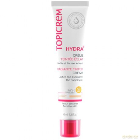 Topicrem Moisturizing toning skin cream SPF 50 (Radiance Tinted Cream) 40 ml - Shade: Claire - Light dla kobiety