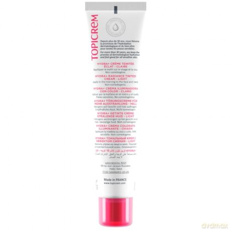 Topicrem Moisturizing toning skin cream SPF 50 (Radiance Tinted Cream) 40 ml - Shade: Claire - Light dla kobiety