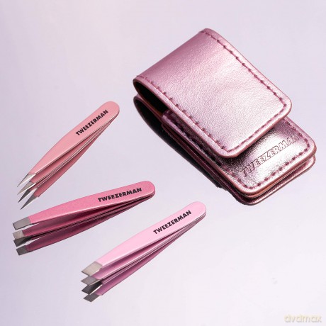 Tweezerman Mini travel set of tweezers Micro Mini Tweezer Set dla kobiety