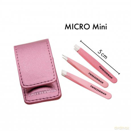 Tweezerman Mini travel set of tweezers Micro Mini Tweezer Set dla kobiety