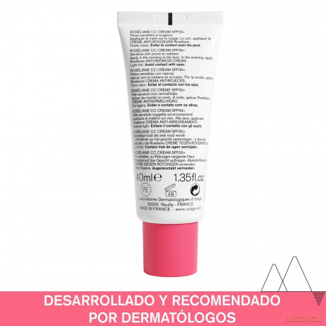 Uriage CC cream for sensitive skin prone to redness SPF 50+ Roséliane (CC Cream) 40 ml dla kobiety