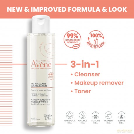 Avene Make-up Removing Micellar Water for normal and mixed sensitive skin (Make-up Removing Micellar Water) - Volume: 200 ml dla kobiety