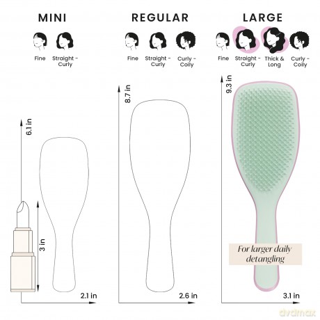 Tangle Teezer The Ultimate Detangler Hairbrush Large Rose/Sage dla kobiety