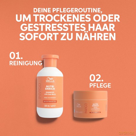 Wella Professionals Nourishing Shampoo for Dry and Damaged Hair Invigo Nutri- Enrich (Deep Nourishing Shampoo) - Volume: 300 ml dla kobiety