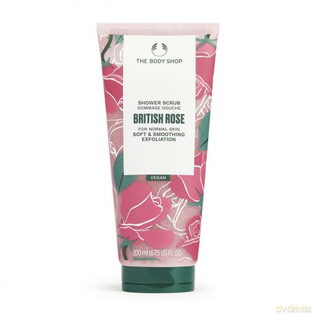 The Body Shop British Rose Smoothing Shower Scrub (Shower Scrub) - Volume: 200 ml dla kobiety