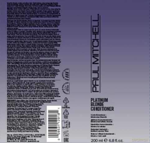 Paul Mitchell Conditioner for blonde and highlighted hair Platinum Blonde (Conditioner) - Volume: 200 ml dla kobiety