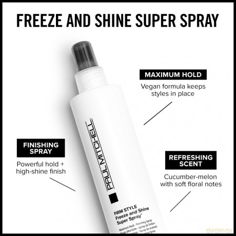 Paul Mitchell Firm Style Freeze and Shine Super Spray (Maximum Hold Finishing Spray) - Volume: 500 ml dla kobiety