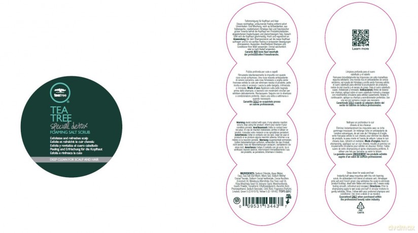 Paul Mitchell Foaming scalp scrub Tea Tree Special Detox (Foaming Salt Scrub) 184 g unisex
