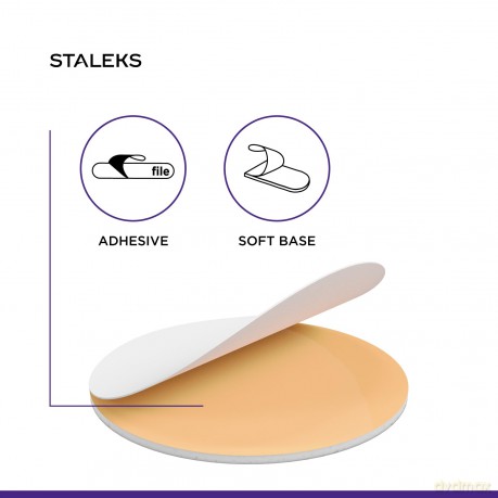 STALEKS Replacement sandpaper with foam for pedicure disc Pro M coarseness 180 (White Disposable Files With a Soft Foam Layer) 50 pcs unisex