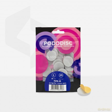 STALEKS Polishing sponge for pedicure disc Pro L (Disposable Files-sponges for Pedicure Disc) 25 pcs unisex