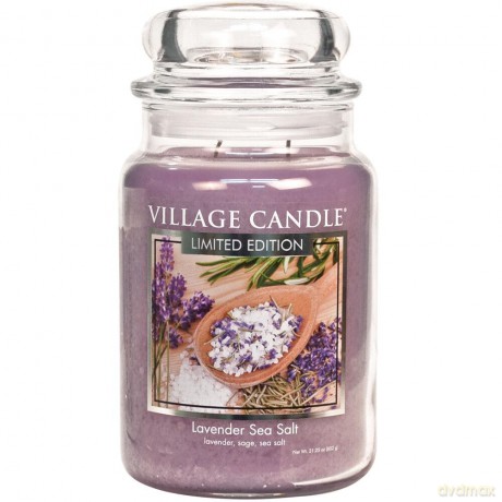 Village Candle Scented candle in glass Lavender with sea salt (Lavender Sea Salt) 602 g unisex