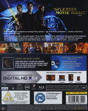 Percy Jackson: Sea of Monsters (Percy Jackson: Morze Potworów) [Blu-ray 3D]+[Blu-Ray]