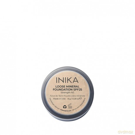 INIKA Organic Loose mineral powder makeup SPF 25 (Loose Mineral Foundation) 8 g - Shade: Strength dla kobiety