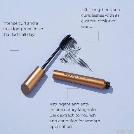INIKA Organic Mascara for curling eyelashes (Curvy Lash) 7.5 ml - Shade: Black dla kobiety