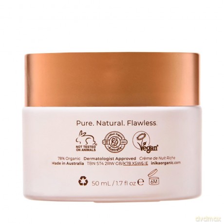 INIKA Organic Nourishing night cream with resveratrol Phytofuse Renew (Rich Resveratrol Night Cream) 50 ml dla kobiety
