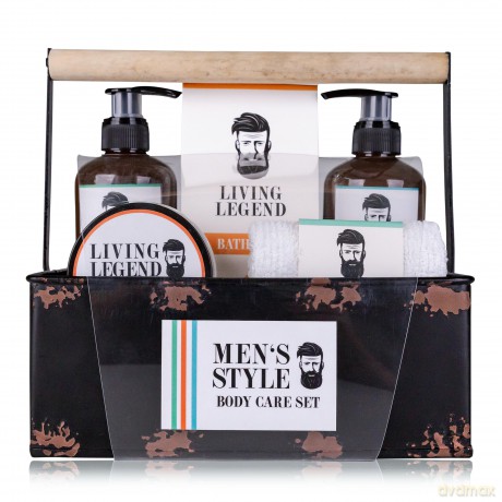 Accentra Bath care gift set in a metal basket with a Men`s Style handle dla mężczyzny