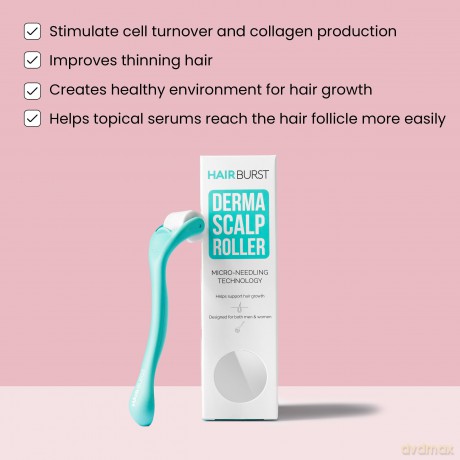 Hairburst Microneedling Derma Scalp Roller to promote hair growth (Microneedling Derma Scalp Roller) unisex