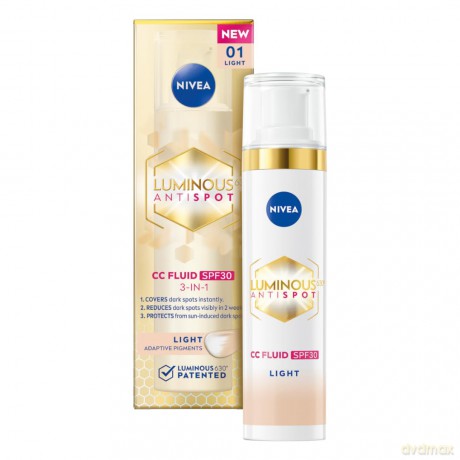 Nivea CC cream Cellular Luminous630 SPF 30 40 ml - Shade: Light dla kobiety