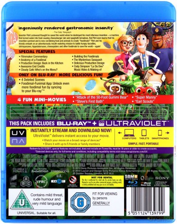 Cloudy with a Chance of Meatballs 2: Revenge of the Leftovers [Blu-Ray]
