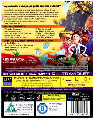 Cloudy with a Chance of Meatballs 2: Revenge of the Leftovers [Blu-Ray]