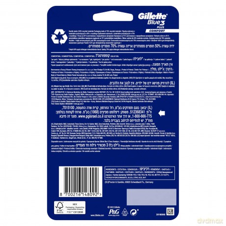 Gillette Disposable razors Blue3 Plus Comfort 12 pcs dla mężczyzny