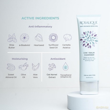 ROSALIQUE Cleansing balm for sensitive skin (3 in 1 Balm Cleanser) 100 ml dla kobiety