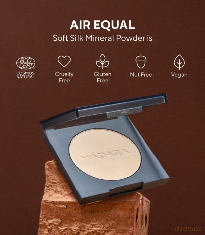 MÁDARA Silk mineral powder Air Egual (Soft Silk Mineral Powder) 9 g - Shade: 02 Beige dla kobiety