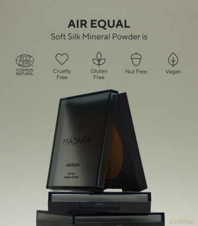 MÁDARA Silk mineral powder Air Egual (Soft Silk Mineral Powder) 9 g - Shade: 03 Deep dla kobiety