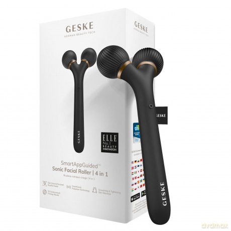 GESKE Sonic facial and eye area massager 4 in 1 (Sonic Facial Roller) - Variant: Gray dla kobiety