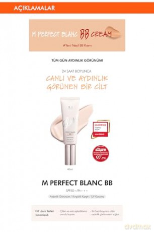 Missha Brightening BB Cream SPF 50 Perfect Blanc (Brightening BB Cream) 40 ml - Shade: 19 Rose dla kobiety