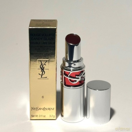 Yves Saint Laurent Glossy lipstick Rouge Volupte Candy (Glaze Lipstick) 3.2 g - Shade: 6 Burgundy Temptation dla kobiety