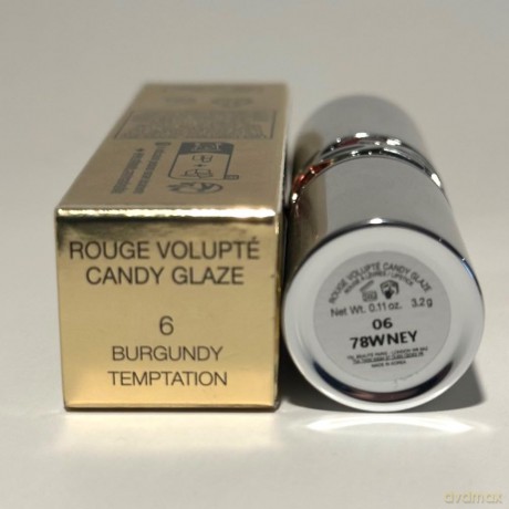 Yves Saint Laurent Glossy lipstick Rouge Volupte Candy (Glaze Lipstick) 3.2 g - Shade: 6 Burgundy Temptation dla kobiety
