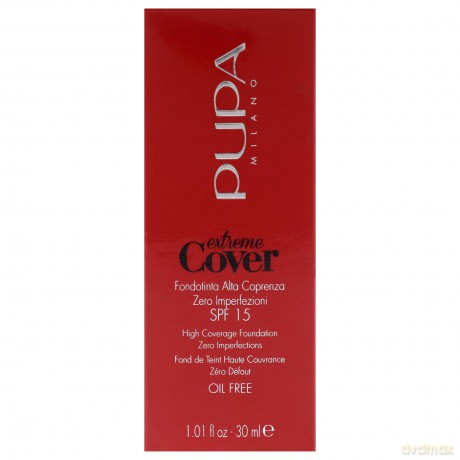 PUPA Milano High coverage make-up Extreme Cover SPF 15 (High Coverage Foundation Zero Imperfections) 30 ml - Shade: 050 Deep Sand dla kobiety