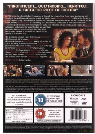 Lovelace (Królowa XXX) [DVD]