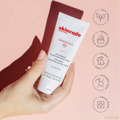 Skincode Intensive moisturizing hand cream Essentials (24h Intensive Moisturizing Hand Cream) 75 ml unisex